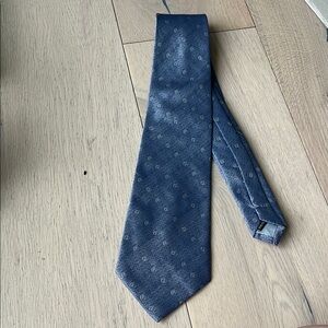 Fendi Elegant Blue Patterned Tie NWOT